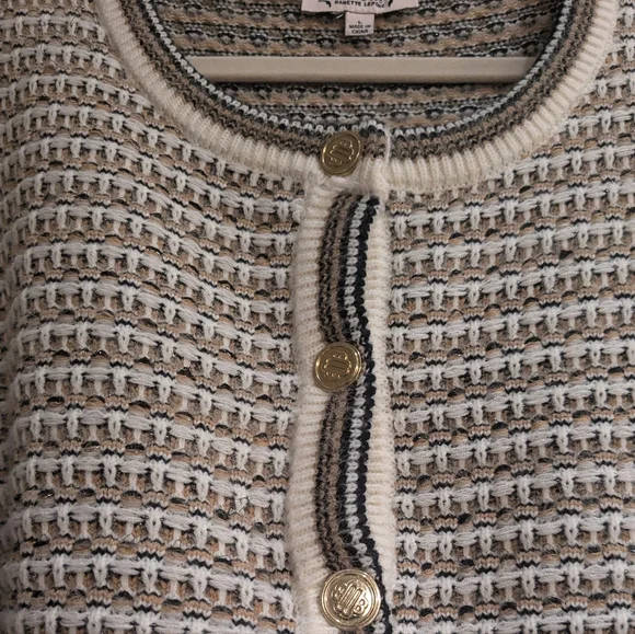 Nanette Lepore Tweed Cardigan L - Picture 12 of 14